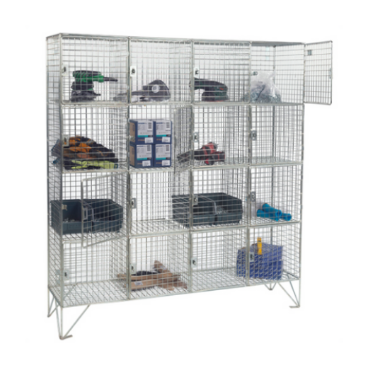 Fast Delivery 16 Door Wire Mesh Locker with Doors