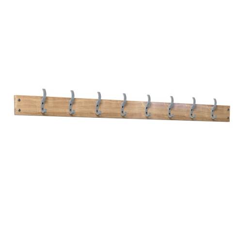 Wall Mounted Hook Board 1500mm With 8 Hooks 