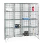 Standard Low Height 16 Compartment Wire Mesh Locker 