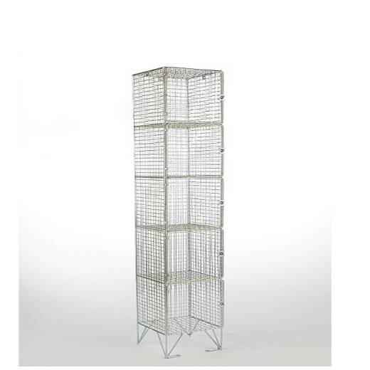 Standard Low Height 5 Compartment Wire Mesh Locker 