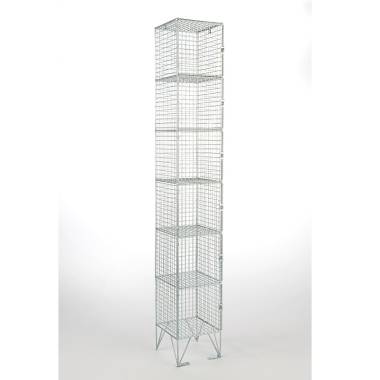 Standard 6 Compartment Wire Mesh Locker 