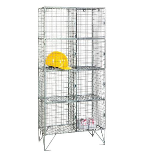 Standard Low Height 8 Compartment Wire Mesh Locker 