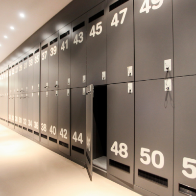 Contemporary Lockers In A Gym Changing Room