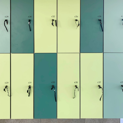 Shades Of Green, Leisure Centre Lockers, London UK