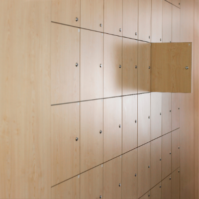 Flush MFC Lockers With Infill Panels